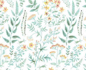 watercolor pattern with coral reef. Underwater wallpaper. sea pattern with tropical aquatic life
