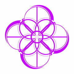 A Minimalistic Mandala of Overlapping Circles 2 Mandala Vector Design and Illustration