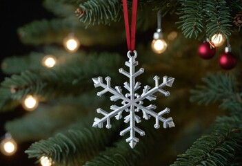 Intricate snowflake designs in handmade ornament collection - Modern minimalist style