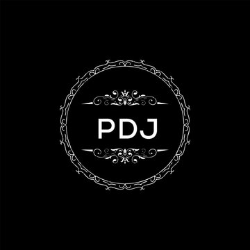 PDJ letter monogram logo design vector
