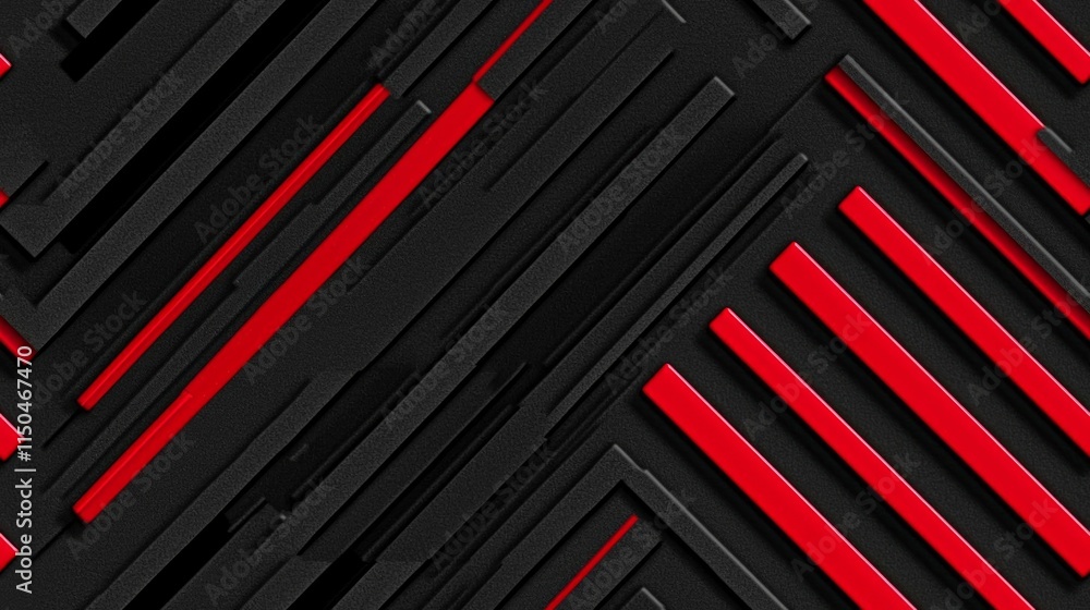 Poster minimal photostock of a a black and red background with red lines. the image has a bold and dramatic