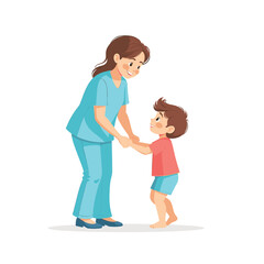 Nurse vector illustration on white background