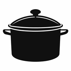 Cooking Pot Silhouette Vector Art