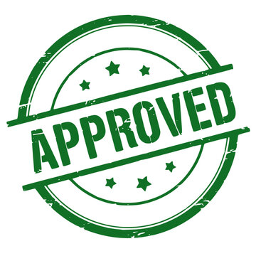 Approved stamp green ink stamp symbol sign valid seal isolated transparent vector illustration white background confirm accepted received tampon