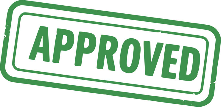 Approved stamp green ink stamp symbol sign valid seal isolated transparent vector illustration white background confirm accepted received tampon