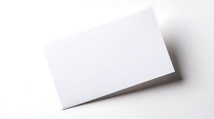 A blank white card on white background.