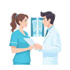 Fototapeta premium Nurse vector illustration on white background
