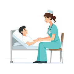 Nurse vector illustration on white background