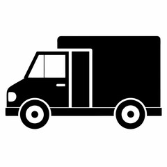 Delivery Truck Silhouette Vector