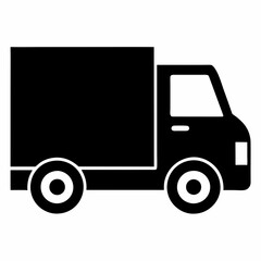 Delivery Truck Silhouette Vector