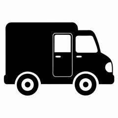 Delivery Truck Silhouette Vector