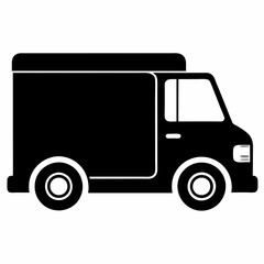 Delivery Truck Silhouette Vector