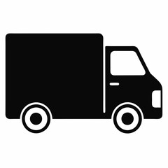 Delivery Truck Silhouette Vector