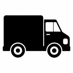 Delivery Truck Silhouette Vector