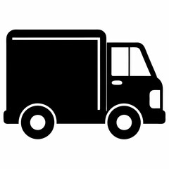 Delivery Truck Silhouette Vector