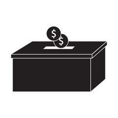 charity box icon illustration design template