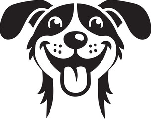 Happy dog silhouette