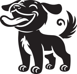 Happy dog silhouette