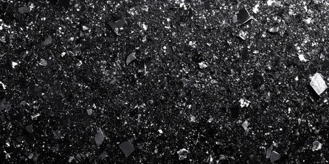 Black and white noisy texture grainy background, monochrome minimal grunge banner header poster backdrop design, Generative AI