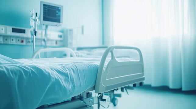 Modern hospital delivery room setup with medical staff attending to a newborn baby, symbolizing the miracle of life and the dedication of healthcare professionals.