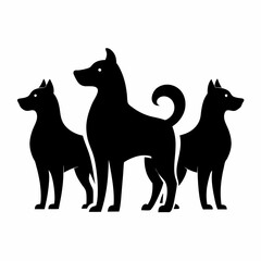 black dog silhouettes