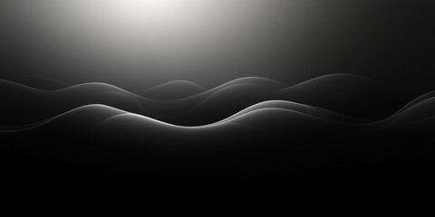 Grey blue black gradient grain texture background gray monochrome smooth grainy abstract wave wallpaper copy space, Generative AI
