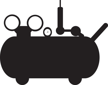 black air compressor machine clip art preview