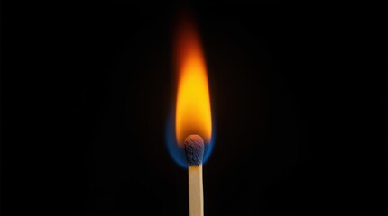 Close-up of a Burning Match Head