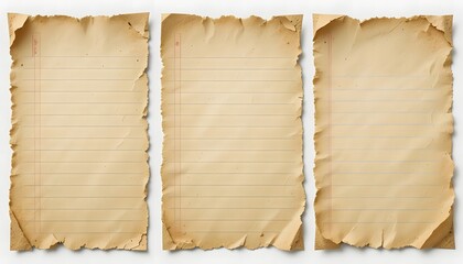 Vintage Torn Notebook Paper with Distressed Texture for Creative Projects