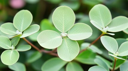 Close-up of vibrant green leaves on a plant.