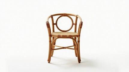 Fototapeta premium Rattan Chair on White Background