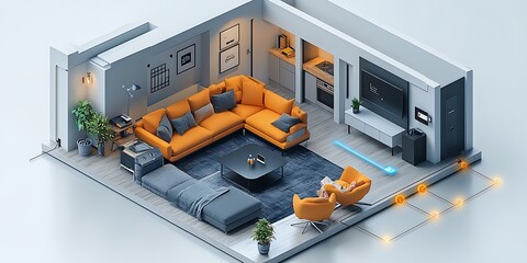 Smart home concept. Remote control and home management