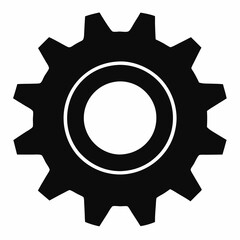 Gear Silhouette Vector Design