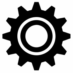 Gear Silhouette Vector Design