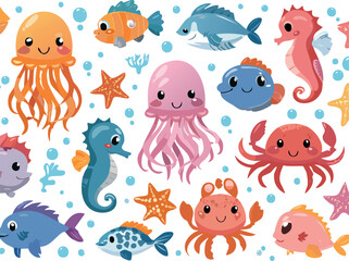 seamless pattern with fishes