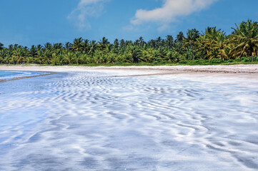Angra de Ipioca Beach, with its clear and turqoise waters. Ipioca City, Alagoas State, Brazil, 2016