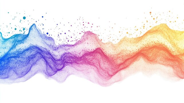 an abstract scatter plot clipart, statistical analysis element, artistic style, rainbow gradient, isolated on white background --ar 16:9 --v 6.1 Job ID: 42eacd6f-28ae-4b01-93eb-7e9bc839e48c