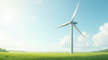 Fototapeta premium Wind Turbine in Natural Environment