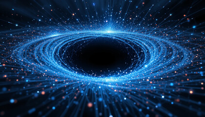 visualization of quantum particle splitting near the edge of a black hole