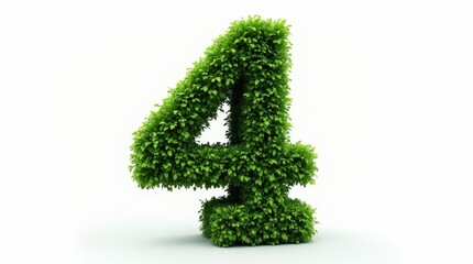 Photorealistic Topiary Number Four Sculpture