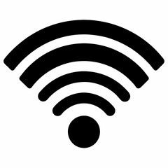 WiFi Black Silhouette Vector Design