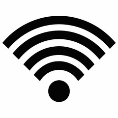 WiFi Black Silhouette Vector Design