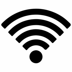 WiFi Black Silhouette Vector Design