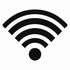 WiFi Black Silhouette Vector Design