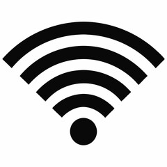 WiFi Black Silhouette Vector Design