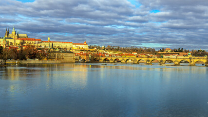 Prague, Czech Republic. Charles Bridge, Prague grad