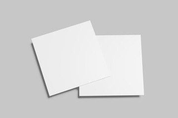 Blank square business card white