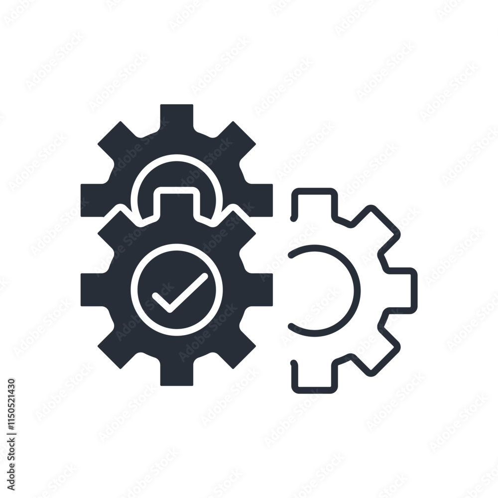Fototapete problem solving icon. vector.editable stroke.linear style sign for use web design,logo.symbol illust