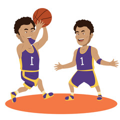 activity vector someone is practicing styles in basketball