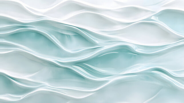 A tranquil sea-inspired texture with smooth ripples in light aqua and soft white reflecting the peacefulness of a calm ocean.